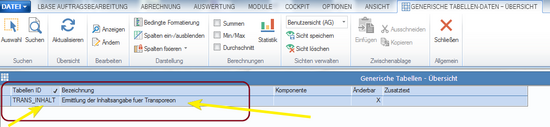 Generische Liste für Transporeon XML-Daten